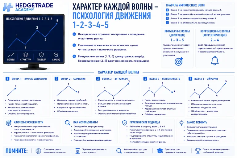 Психология движения волн 1-2-3-4-5