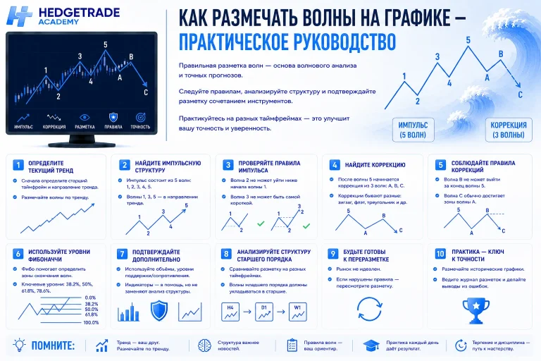 Как размечать волны на графике