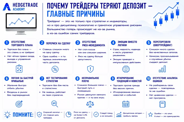 Главные причины потери депозита
