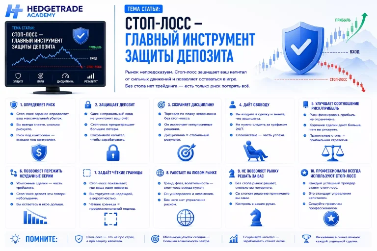 Стоп-лосс — главный инструмент защиты депозита