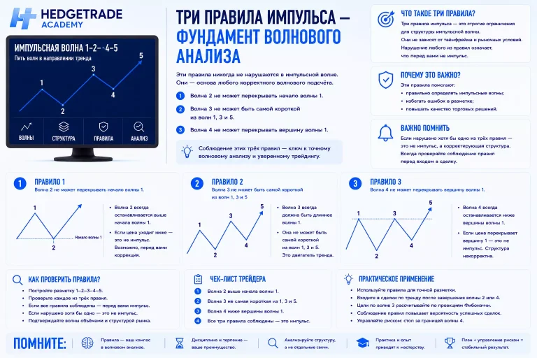 Три правила импульса, инфографика